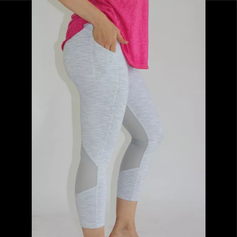 LULULEMON Pace Rival Crop Grey/Gray leggings RARE